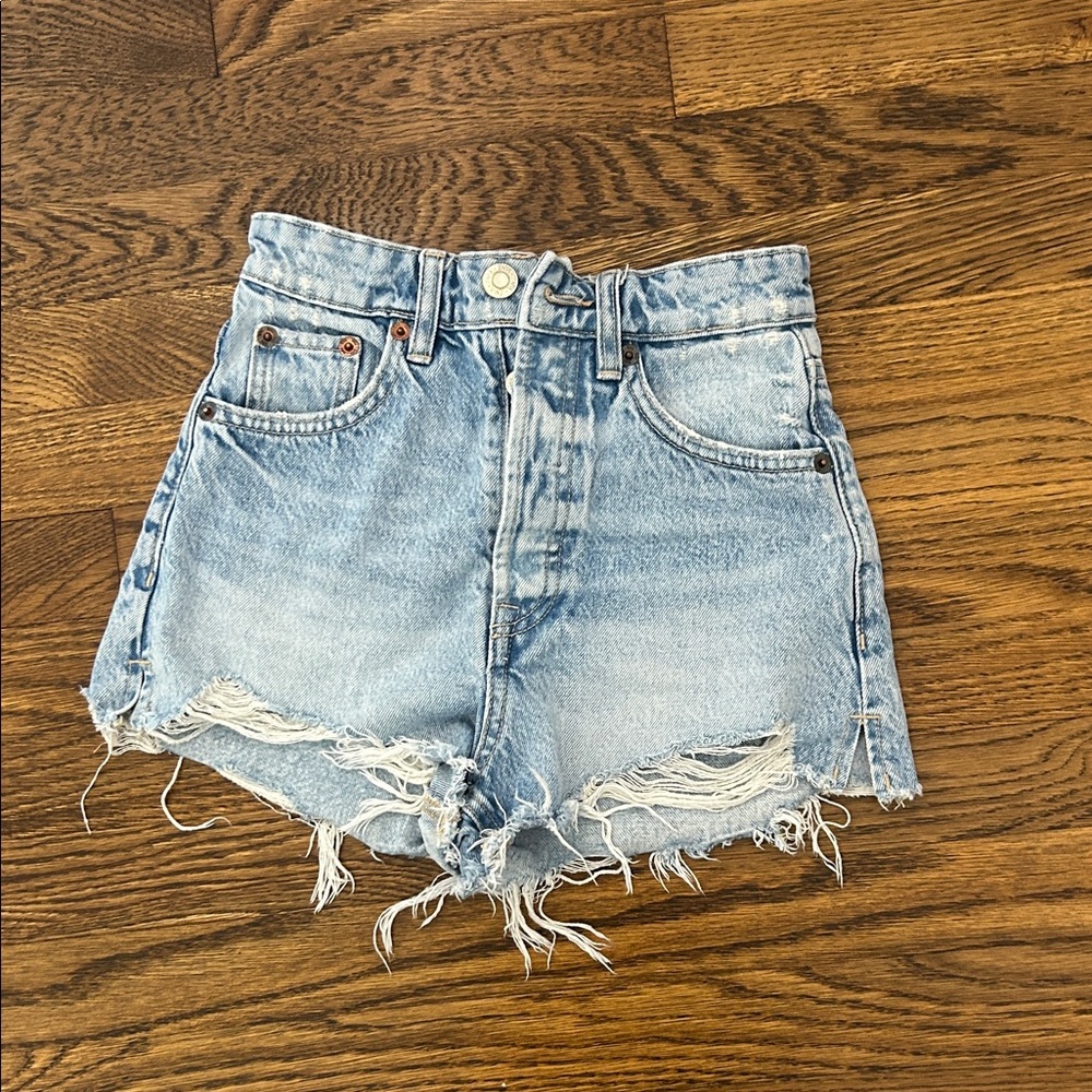 Zara Light Blue Jean Shorts